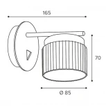 Настенный светильник Wolta WSL-GX53/W19BG под лампу GX53 Черный / Золотой MUSE