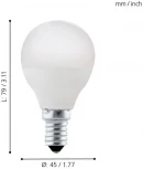 Лампочка светодиодная E14 4W 220V 320 lm 3000K Eglo Lm_led_e14 11419