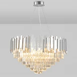 Подвесная люстра каскадная Natali Kovaltseva Vertigo 81440/12C SILVER (220V, на тросе)