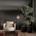 Торшер Loft It Wonders 10237F Black (220V, выключатель, шар)