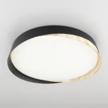 Потолочный светильник RGB круглый Citilux Bonny CL754351G Черный+Клен LED с пультом (220V, круглые)