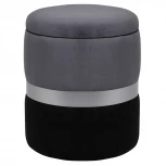 Пуф Dreambag Аризона Серо-Черный (Серебро) 13671