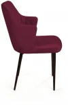Стул с подлокотниками Top Concept Hunt ромб, бархат красный 16 new / чёрный конус