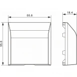 Кабельный вывод (накладка), матовый карбон Donel A07 DE87130
