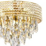 Подвесная люстра с хрустальными подвесками на цепи 140009/8P E14*40W Gold Escada Erawan ES0000014 (220V)