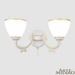 Бра с выключателем Arte Milano AM342837 342837/2W WT+G (220V)