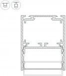 Профиль SL-LINE-4050-3L-2000 ANOD BLACK (Arlight, Алюминий) 044670
