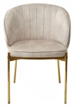 Стул DIANA VBP206 античный светло-бежевый/ золотой каркас