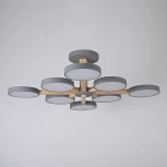 Потолочная люстра Wi-Fi на штанге Turna L8 Grey By ImperiumLoft Turna-B01 (LED, 220V, голосовое управление, умный дом - Алиса)