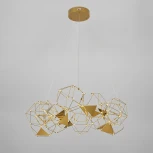 Подвесной светильник светодиодный Eurosvet Uma 90369/12 медь (220V, на тросе)