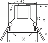 Встраиваемый точечный светильник Feron 19704
