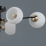 Потолочная люстра на штанге ILLUMICO IL0469-6CSQ-24 BK AB LIBRA (220V)