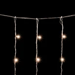 Гирлянда Занавес Облегченный 3 x 2 м Тепло-Белый с Мерцанием Белого Диода 220В, 600 LED, Провод Прозрачный ПВХ, IP20