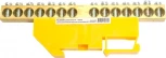 Шина заземления на изоляторе на DIN-рейку 14 выводов (желтый) Stekker 49556