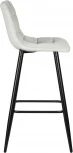 Стул барный Dobrin NICOLE (черные матовые ножки, светло-серый велюр (108-52))