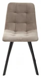 Стул CHILLI-Q SQUARE латте #25, велюр / черный каркас, 4 шт./1 к