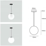 Подвесной светодиодный светильник SharMon Fiberli Shar 12110501 (220V, на проводе, шар)