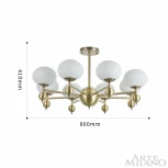 Потолочная люстра на штанге Arte Milano 270307/8 GD (220V, шарики)