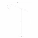 Торшер изогнутый для чтения Arte Lamp Braccio A2054PN-1BK (220V)