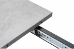 Стол раскладной Woodville Денвер Лофт 120 25 мм бетон / черный матовый 506944