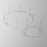 Шинопровод модульный подвесной/накладной магнитный 24V круглый из полукругов 1800мм Maytoni Busbar trunkings Flarity TRX154-2SR-D1800-PT