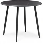 Деревянный стол Notta Абилин 90х76 мрамор черный / черный матовый 507217