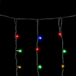 Гирлянда Бахрома 3,2 x 0,9 м Разноцветная 220В, 168 LED, Провод Черный Каучук, IP65