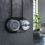 Выключатель на 4 положения двухклавишный (Матовый хром) Werkel WL19-01-05 (a044913)