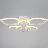 Потолочная люстра светодиодная на штанге с пультом регулировкой яркости и цветовой температуры Reluce 02303-0.3-3+3 WH