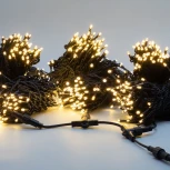 Комплект 3 тепло-белых нити по 20м, 600 LED, провод черный каучук 2,3мм, IP54 Laitcom ECO600-11-1WW