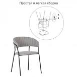 Стул Turin бирюзовый с золотыми ножками