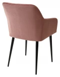 Стул M-City BRANDY-X РОЗОВЫЙ #15, велюр / черный каркас