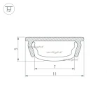 Профиль ARH-BENT-W11-2000 ANOD (Алюминий) 023592 Arlight