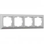 Рамка на 4 поста Fiore (серебряный) Werkel W0042206 (a051032)