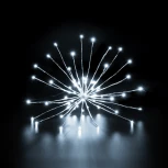 Гирлянда Роса "Еж" 20см Белая, 60 LED, Провод Прозрачный Проволока, IP67