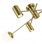 Потолочная люстра Evoluce Raito SLE1105-302-06 Латунь/Белый GU10+E27 3+3*5+60W