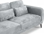 Диван Amsterdam трехместный ОГОГО (арт.786598), (Ткань,Велюр/Светло-серый)
