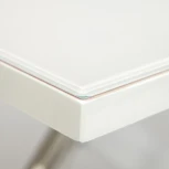 Стол ARNO (mod.EDT-H016) Белый (White) (мдф high gloss, закаленное стекло, металл)