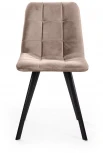 Стул UNO, бархат пепельно-бежевый 25/ чёрный профиль Top Concept UNO 78532