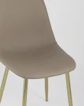 Стул Stool Group Валенсия экокожа коричневая золотые ножки УТ000002101