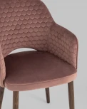 Стул Stool Group Венера Хани велюр пыльно-розовый ножки дерево УТ000031321