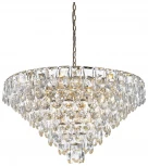 Подвесная люстра каскадная Wertmark Lavinia WE106.22.103 (220V, хрусталь, на цепи)