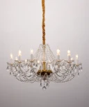 Подвесная люстра Favourite Simone 1736-12P (220V, хрусталь, на цепи, подсвечник, свеча)