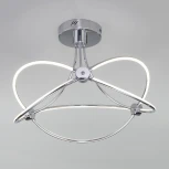 Потолочная люстра Wi-Fi Eurosvet 90246/6 хром (LED, 220V, управление смартфоном, голосовое управление, умный дом - Minimir Home)