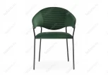 Стул Woodville на металлокаркасе Рансол темно-зеленый / черный глянец 483861