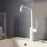 Смеситель IDDIS Slide SLIWT00i05 для кухонной мойки, белый