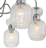 Потолочная люстра на штанге Escada Gloss 1141/6PL Chrome/Clear 6x60Вт E14, металл/стекло, хром/прозрачный