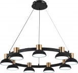 Подвесной светильник (11059/9P Black) Indigo Traforo V000183L (регулировка яркости, LED, 220V, пульт управления, на тросе)