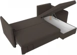 Диван угловой Слим правый угол (Коричневый/Рогожка) Лига Диванов арт.121148