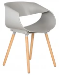 Стул обеденный DOBRIN ALIEN (ножки светлый бук, цвет светло-серый (GR-01))